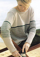 Jo Sharp Book Seven Family knitting pattern - Striped T-Shirt