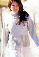 Jo Sharp Contemporary Knitting Book - Moss Rib Sweater