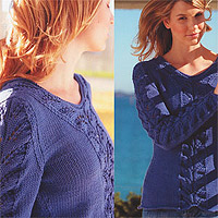Jo Sharp Knit Issue 2 knitting book - Hour Glass Cable Sweater