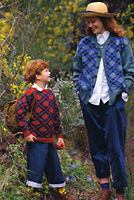 Jo Sharp - Knitted Sweater Style pattern book - patterm Argyle