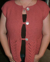 Short Sleeved cardigan designed by Sarah Moore