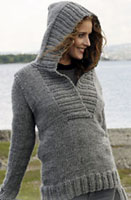 Jumper with hood free knitting pattern