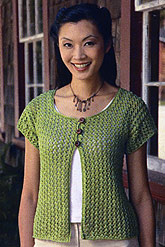 Malabrigo Silky Merino yarn pattern Easy Lace Cardigan