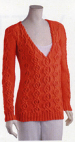 Alexa cabled v-neck knitting pattern