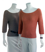 Adrienne Vittadini Allegra Garter Stitch pullover knitting pattern