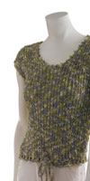 Adrienne Vittadini Bettina Ribbed Tee with drawstring knitting pattern