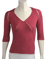 Adrienne Vittadini Dianna Eyelet Pullover knitting pattern