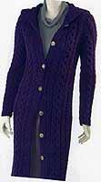 Adrienne Vittadini Fall Collection 2006 vol 28 Donata Cable Coat knitting pattern