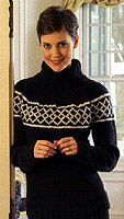 Adrienne Vittadini Fall 2007 vol 30  Donata Yoke Sweater knitting pattern