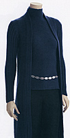 Adrienne Vittadini Martina Honeycomb stitch coat and shell