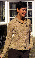 Adrienne Vittadini Fall 2007 vol 30  Nadia Waffle Stitch Cardigan knitting pattern