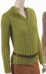 Adrienne Vittadini Fall Collection 2003 Vol 21 Natasha Raglan Ribbed Cardigan