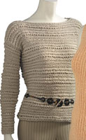 Adrienne Vittadini  Samantha Ethnic Rib Pullover knitting pattern