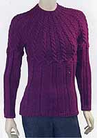Adrienne Vittadini Fall Collection 2006 vol 28 Trina Cabled Yoke Pullover knitting pattern