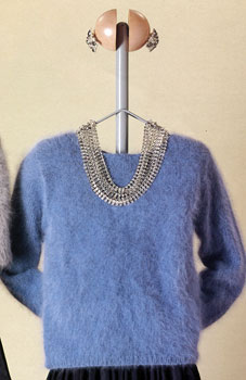 Angelina Long Sleeve Pullover knitting pattern; Vittadini Patterns Fall 1993 vol 1