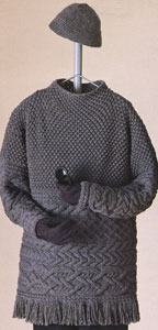 Daniella Horizontal Fringed Pullover knitting pattern; Vittadini Patterns Fall 1993 vol 1
