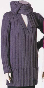 Vittadini Falll 1998 vol 11 - Daniella Ribbed Tunic and scarf