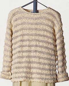 Vittadini Spring Collection 1995 vol 4 - Adriana & Gabriella Textural Stripe Pullover knitting pattern