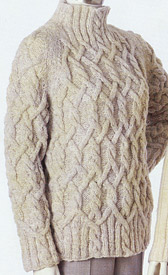 Aria Lattice Cabled Raglan knitting pattern; Adrienne Vittadini Fall Collection 1997 vol 9