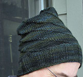 handknit stocking cap, hat; Malabrigo Worsted Merino Yarn color VAA #51