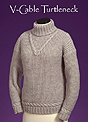 Vermont Fiber Designs knitting pattern - V-Cable Turtleneck
